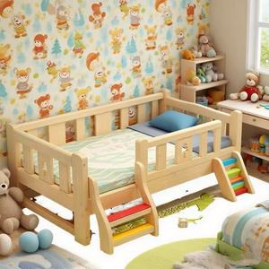 Venta Directa de Fábrica Cama Infantil de Madera Maciza para Niños y Niñas Cama de Madera para Bebé Grado E0 - Product Image 6