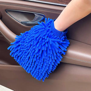 Gants en chenille double face 100g pour le detailing automobile, nettoyage des vitres, des roues, <span class=keywords><strong>microfibre</strong></span> corail, lavage de voiture, <span class=keywords><strong>gant</strong></span> de cirage - Product Image 2