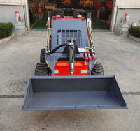 Mini chargeuse compacte à essence diesel 23HP HT380 Petit chargeur frontal Support à chenilles en caoutchouc hydraulique sur chargeur