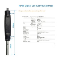 Conductimètre industriel en ligne RS485 IP68, sonde d'électrode EC pour eau ultrapure, sonde TDS pour la surveillance de la qualité de l'eau