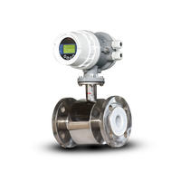 Compteur de débit numérique 2 pouces 50 mm SS316 résistant à la corrosion Traitement de l'eau de piscine Débitmètre électromagnétique