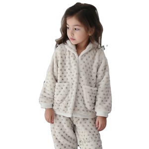 Ropa de dormir de franela cálida para niñas, pijamas para niños, conjuntos de ropa de dormir de invierno, monos suaves sueltos, novedad - Product Image 1