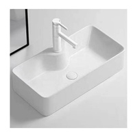 Prix avantage salle de bain toilette lavabo évier comptoir carré lavabo pour hôtel utilisant navire évier moderne en céramique 5 ans