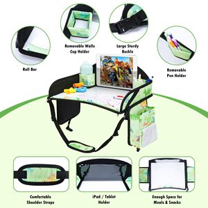 Bandeja plegable personalizada para asiento de coche de niño pequeño con muestra gratis con portavasos bandeja de viaje para asientos de coche bandeja de viaje para bebé - Product Image 2