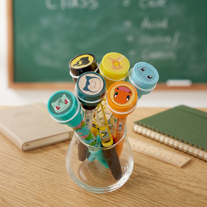 Bolígrafo de burbujas con punta de 0.7mm, multicolor, juego de 24 piezas, papelería coreana para niños, personaje lindo de anime Pikaed, para la escuela - Product Image 3