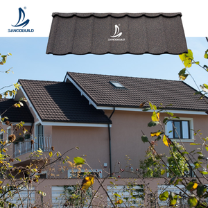 Tuiles de toit en métal revêtues de granulats de basalte français, haute résistance aux UV, tuiles de toit revêtues de pierre pour climats ensoleillés - Product Image 4