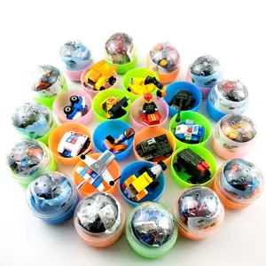 65 * 70毫米透明连体球扭曲鸡蛋玩具积木自动售货机惊喜鸡蛋玩具胶囊儿童复活节礼物