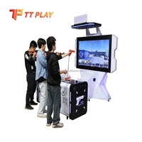 Simulateur de tir d'arcade commercial en métal et plastique, machine de jeux à monnayeur avec WiFi/écran 65 pouces, 4 jeux en anglais TT Play