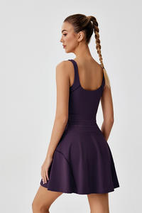 Tennis kleid für Frauen Athletic Golf Workout Kleid mit eingebauten Shorts und BH Sport Workout Stram pler Tennis kleid Active wear - Product Image 4