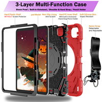 Étui antichoc et anti-poussière pour tablette B2B avec sangle de transport et emplacement pour stylet pour iPad Air 4 5 et iPad Pro 11 pouces 2018-2022