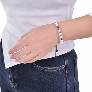 Bijoux uniques faits à la main avec Code Morse, Bracelet Howlite blanc, cadeau inspirant pour les meilleurs amis, maman et fille - Product Image 6