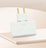 Adaptateur de prise murale Cantell EU 3 voies, convertisseur de prise rotatif à 180 degrés, prise murale 3 en 1, prise EU pivotante