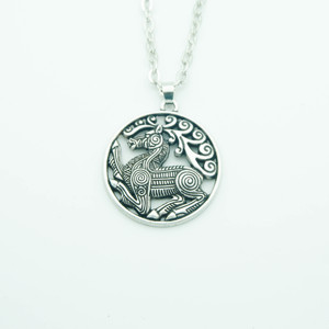Collana con Ciondolo Totem Cavallo Retrò, Pendente Griffone Mitologico Greco, Gioielli Statement in Acciaio Inossidabile per Uomo - Product Image 3