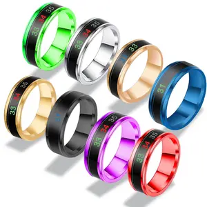 Wholesale Silver Polishing Oxidizes Stainless Steel For Men Mixed Colourful Jewelry Ring