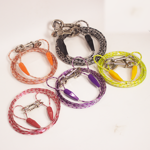 Penjualan langsung pabrik besi lembut tahan lama modis kabel baja berlapis PVC tali hewan peliharaan berjalan anjing - Product Image 3