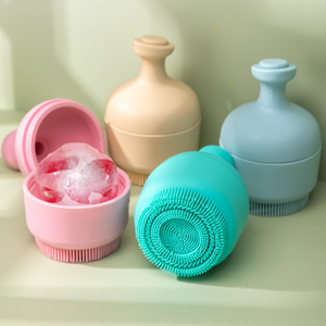 Outils de soin de la peau 2 en 1, rouleau de massage en silicone réutilisable pour le visage avec brosse faciale - Product Image 2