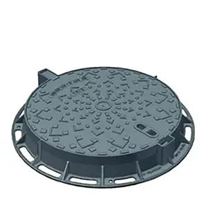 Ductile Iron Black Durable Recessed DI Ring Round Cement Filled Engineer Grade <strong>Monitoring</strong> Manhole Cover Rings - Product Image 3