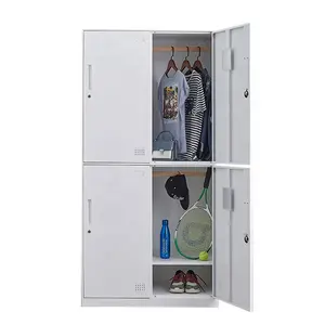 CKD卧室家具金属储物柜钢4门衣柜带架子