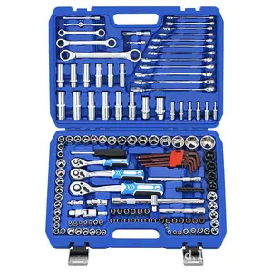 172 Sets Fabriek Direct Koolstofstaal Warmtebehandeling 72 Tand Gebogen Handvat Ratel Sleutel Mouw Mouw Set/Automotive Tools