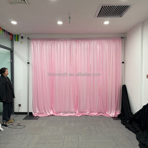 Cortina Blanca de Seda de Hielo y Spandex Personalizada para Decoración de Bodas - Product Image 6