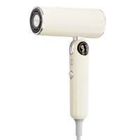 Weshcan 1600W Sèche-cheveux électrique à grande vitesse Design pliable compact Buse magnétique à affichage numérique 500M Ions négatifs Utilisation dans les hôtels