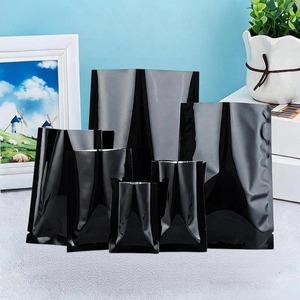Sacs refermables noirs avec logo personnalisé, sachets anti-odeur Cali Packs, sacs sous vide mats, vides, pour café, thé, aliments, aliments pour animaux, anti-humidité, en soie - Product Image 1