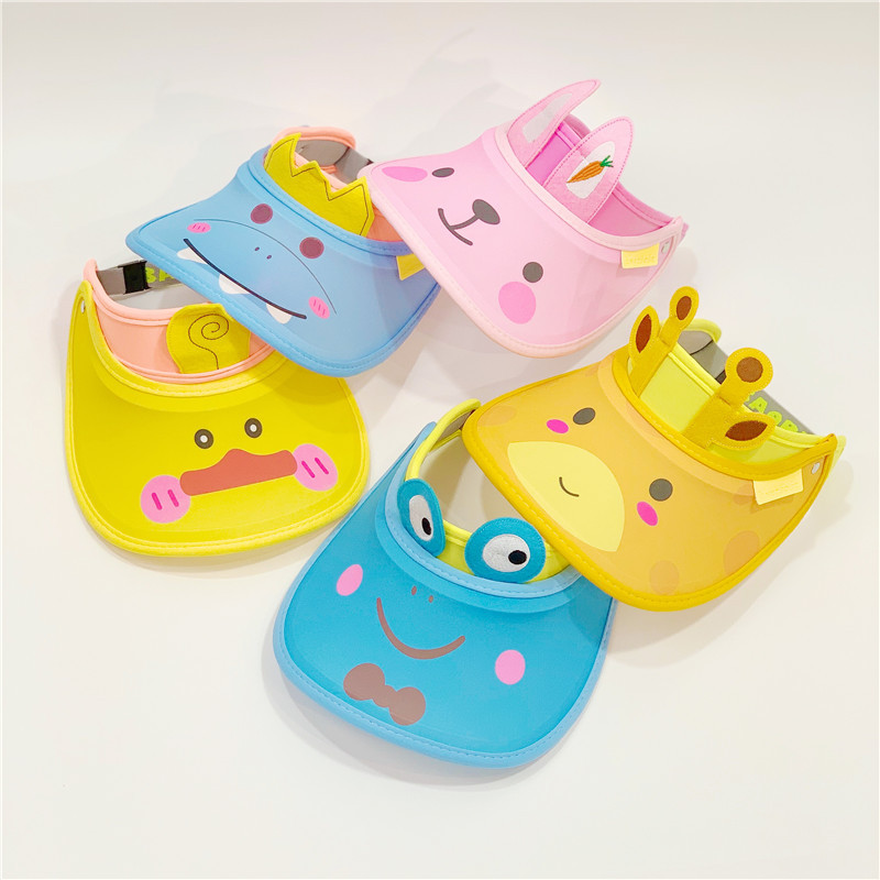 Оптовая продажа, летняя мультяшная пустая детская шляпа, милая широкополая шляпа с защитой от УФ-лучей, Детская шляпа с козырьком