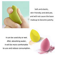 Outils visage eau humide maquillage arrivée Fine goutte Portable beauté Latex poudre douce fond de teint visage oeuf éponge gratuit mélangeur bouffée