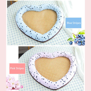 Geerduo-cama de verano para perros y gatos, cómoda y portátil, con forma de corazón, de mimbre, Oxford - Product Image 5