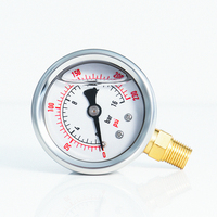 High-Precision Radial Pressure Gauge with Stainless Steel Construction for Liquid Pressure Test
