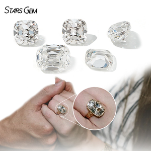 Starsgem 3カラットオールドマインクッションカットラボMelanieとT-Swiftのエンゲージメントリング用に成長したダイヤモンド - Product Image 1