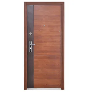 Durable stainless steel single front security door multi lock design