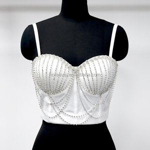 BL28 مثير مشد حجر الراين قمم للنساء Samba Blink كريستال شرابة مشد - Product Image 3