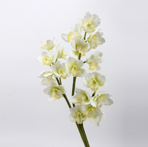 Flores Artificiales Coloridas, Orquídeas Cymbidium de Tallo Largo, Orquídeas de Tacto Real para Decoración del Hogar - Product Image 2