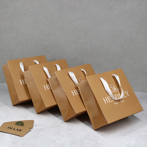 Bán Buôn Quà Tặng Sang Trọng Thủ Công Bao Bì Biểu Tượng Tùy Chỉnh In Túi Giấy Ribbon Xử Lý Đối Với Trang Sức Mua Sắm Sử Dụng - Product Image 2