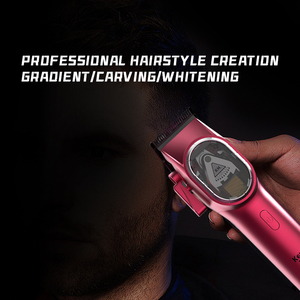 Cortadora de Pelo KEMEI Km-2120, Inalámbrica, Recargable, con Batería de 10w, DLC, 9000 RPM, Color Rojo - Product Image 4