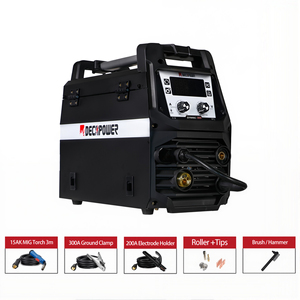 Soldadora Decapower 220V 200A Económica Semiautomática <span class=keywords><strong>MIG</strong></span> MAG MMA ARC con Certificación CE, Equipo de Soldadura Inverter para Hogar y Garaje - Product Image 1