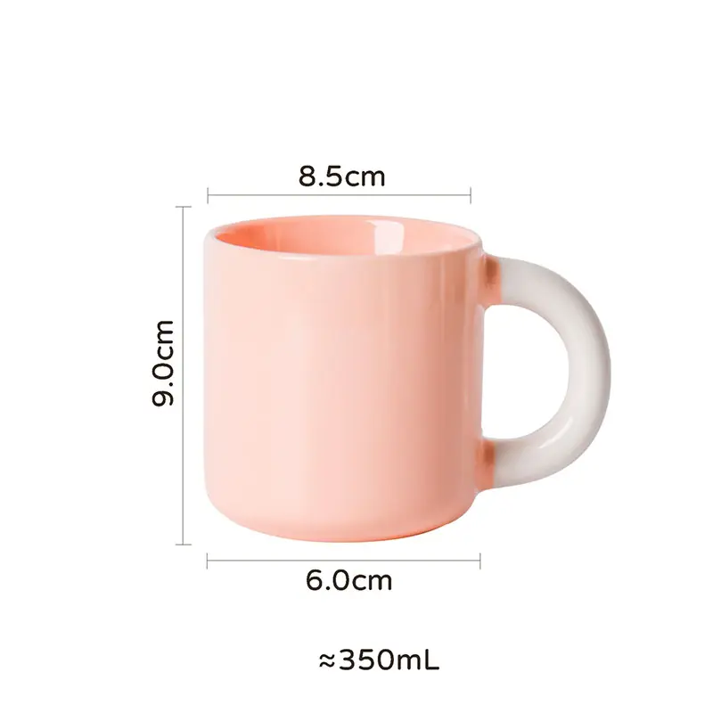 UCHOME Ins style high-value macaron ceramic cup office high-end sense drinking water hit color couple light luxury coffee cup