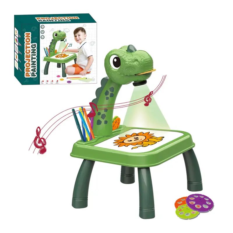 EPT Educational Musical Painting Toy Children Toys 3 In 1 Giraffe Board Baby Multifunctional Projector Drawing Table For Kid