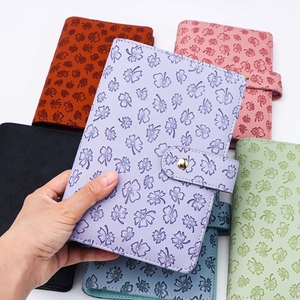 A6 coprivolante <span class=keywords><strong>quadrifoglio</strong></span> guscio per Notebook in pelle sintetica riutilizzabile per Notebook allentato a 6 anelli - Product Image 3