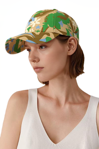 Bloemenprint Baseballpet Voor Dames En Heren Groen Beige Blauw Digitaal Print Lente Zomer Mode Hoed - Product Image 2