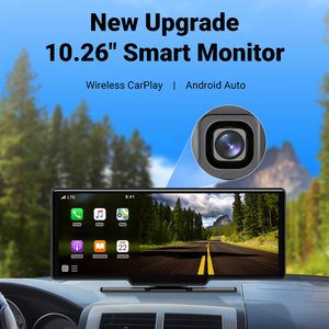 Gương liên kết chức năng đa phương tiện GPS 10.26 inch Carplay Android tự động với BT WIFI FM xe Màn hình IPS màn hình cảm ứng xe máy nghe nhạc - Product Image 6