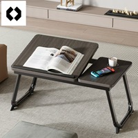 Bureau d'ordinateur portable petite table d'étude d'étudiant paresseux pliable avec un design simple pour une utilisation dans la chambre ou le bureau à domicile