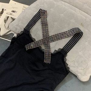 Camiseta coreana con <span class=keywords><strong>tirantes</strong></span> elásticos, <span class=keywords><strong>camisa</strong></span> con diamantes de imitación sin fondo, luz interior, para exteriores, nueva - Product Image 6