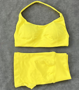 2 Pezzi <span class=keywords><strong>Reggiseno</strong></span> <span class=keywords><strong>Sportivo</strong></span> <span class=keywords><strong>da</strong></span> Yoga per <span class=keywords><strong>Donna</strong></span>, Senza Cuciture, con Spalline Incrociate, Sexy, con Schiena Aperta, Imbottito, Top <span class=keywords><strong>da</strong></span> Yoga a Supporto Medio, Crop Top <span class=keywords><strong>da</strong></span> Palestra - Product Image 4