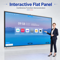 Tableau Blanc Interactif Intelligent IA 65/75/86 Pouces avec Caméra, Écran Tactile, Wi-Fi et Android 15 pour l'Éducation (Projet)