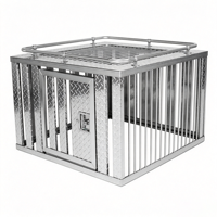 Cage en aluminium robuste avec système de ventilation verrouillable, cages pour chats, chenil pour chiens, pour l'intérieur et l'extérieur