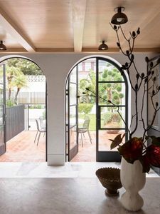 Puertas de Hierro Forjado de Estilo Francés, con Vidrio en Forma de Arco y Diseño Moderno, Gran Venta 2024 - Product Image 4