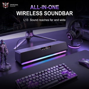 Barra de Sonido <span class=keywords><strong>para</strong></span> Juegos ONIKUMA L13, 10W USB-C, Sonido Envolvente 7.1, RGB, Sincronización de Luz RGB <span class=keywords><strong>para</strong></span> <span class=keywords><strong>PC</strong></span>, Venta al Por Mayor - Product Image 4