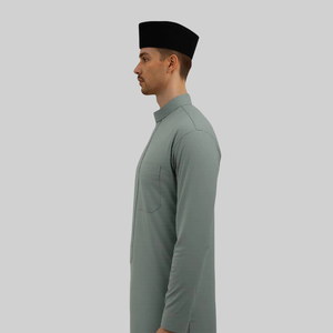 Fournisseur Malaisien Raya 2025 Moden Jubah Femme Plissé Sans Repassage Tricoté Sejuk Coupe Classique S-5XL En Stock B2B Automne - Product Image 2